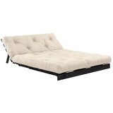 Karup Design Sivo-bež lanena raztegljiva sedežna garnitura 140 cm Roots Black Night – | Shoptok.si