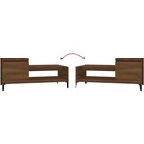  Stolić za kavu boja hrasta 100 x 50 x 45 cm konstruirano drvo | shoptok.hr