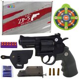  Igrača pištolj Revolver ZP-5 z meto in mehkimi patronami - črna | Shoptok.si