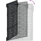  Vrtna vrata Črna 110 x 155 cm Prašno lakirano jeklo, (5000300951) | Shoptok.si