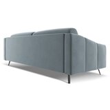 Makamii Svetlo modra žametna sedežna garnitura 238 cm Nalu – | Shoptok.si