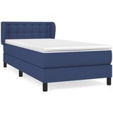  Krevet s oprugama i madracem plavi 90 x 190 cm od tkanine | shoptok.hr