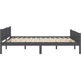  Okvir za krevet od masivne borovine sivi 160 x 200 cm | shoptok.hr