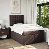  Krevet box spring s madracem tamnosmeđi 120 x 190 cm od tkanine Slike