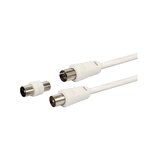 Gbc antenski kabel + 9.5mm m/m adapter, bijeli, 5.0m | shoptok.hr