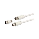 Gbc antenski kabel + adapter 9,5 mm m/ž, bel, 5,0 m, (21236860) | Shoptok.si