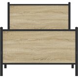  Metalni okvir kreveta bez madraca boja hrasta sonome 90x190 cm Slike