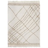 Flair Rugs Kremno bela ročno tkana preproga iz mešanice volne 160x230 cm Astera Linear – Cene
