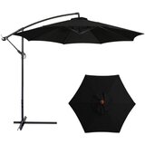  Vrtni suncobran s podesivim nagibom 350 x 250 cm crni | shoptok.hr