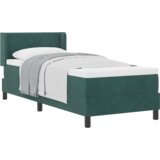 Box Spring Postelja z Vzmetnico Temno Zeleno 80x200 cm Žamet, (22050285) | Shoptok.si
