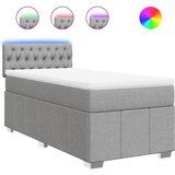 Maison Chic Box spring postelja - Vzmetna postelja z vzmetnico svetlo siva 90x190 cm blago SL11081, (21906853) | Shoptok.si