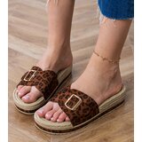 Gemre Leopard platform slides with a buckle on the strap Umsa | Shoptok.si