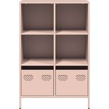 vidaXL Visoka komoda ružičasta 68x39x103,5 cm čelik | shoptok.hr