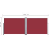  Uvlačiva bočna tenda 140 x 1000 cm crvena | shoptok.hr