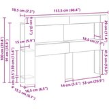 Glava kreveta s ormarićem Hrast artisan 140 cm | Shoptok.si