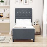 vidaXL Krevet s okvirima Tamno siva 80x200 cm Baršun | shoptok.hr