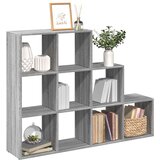 vidaXL Pregrada s knjižno omaro 3-nad. siva sonoma 137,5x29x103,5 cm Cene