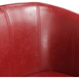  Fotelja od umjetne kože s osloncem za noge crvena boja vina | shoptok.hr