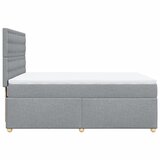  Krevet box spring s madracem svjetlosivi 140x200 cm od tkanine Slike
