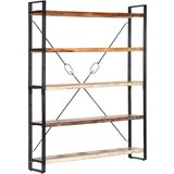 vidaXL Knjižna omara 5-nadstropna 140x30x180 cm trden predelan les Cene