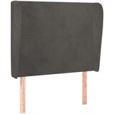  Uzglavlje s ušima tamnosivo 83 x 23 x 118/128 cm baršunasto | shoptok.hr