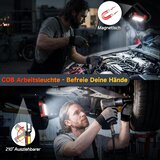 DAPHOMEU 2x LED delovni svetilki COB z magnetnim podstavkom | Shoptok.si
