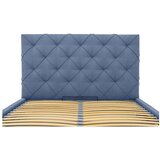Scandic Modra oblazinjena zakonska postelja s prostorom za shranjevanje z letvenim dnom 180x200 cm Bee – | Shoptok.si