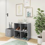 vidaXL Omara za čevlje betonsko siva 105x35,5x70 cm iverna plošča Cene