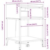  Noćni ormar Sonoma hrast 40 x 40 x 61 cm Konstruirano drvo | Eponuda.com
