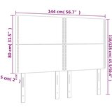  Uzglavlje svijetlosivo 144x5x118/128 cm baršunasto | shoptok.hr