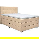 CARRYHOME POSTELJA BOXSPRING 140 cm x 200 cm , tekstil bež | Shoptok.si