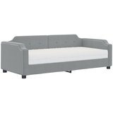  The Living Store Dnevna postelja z vzmetnico svetlo siva 80x200 cm blago - Dnevna Postelja Z Vzmetnico, (21449927) | Shoptok.si