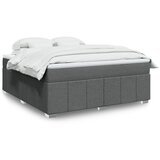 vidaXL Box spring postelja z vzmetnico temno siva 180x200 cm blago | Shoptok.si
