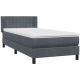 Box Spring krevet s madracem tamno sivi 80x210 cm baršun | shoptok.hr