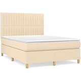  The Living Store Box spring postelja z vzmetnico krem 140x190 cm blago - Box Spring Postelja, (21444373) | Shoptok.si