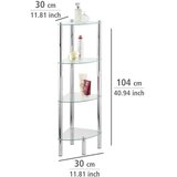 Wenko 15852100 - Regal YAGO 30x104 cm nerđajući čelik/srebrna/prozirna Cene