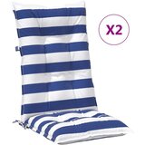  Jastučić za van 2 pcs Plava i bijela 120 x 50 x 7 cm Tkanina - 2 | shoptok.hr