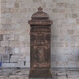  stoječi poštni nabiralnik starinski stil aluminij bronast Cene
