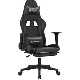  Gaming stol z oporo za noge črno in sivo umetno usnje, (21152225) | Shoptok.si