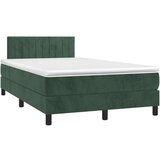 Box spring postelja z vzmetnico temno zelena 120x200 cm žamet, (20724148) | Shoptok.si