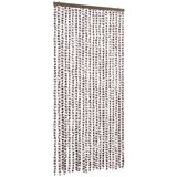 Furnova Zavesa proti mrčesu taupe in bela 90x200 cm šenilja, (21918362) | Shoptok.si