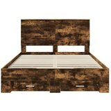  Konstrukcija postelje z vzglavjem Dimljeni oreh 140 x 200 cm, (5000103631) | Shoptok.si