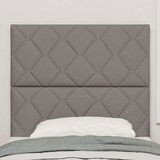 vidaXL vzglavje z dizajnom diamantnih blokov Taupe 100 cm Tkanina, vzglavje z dizajnom diamantnih blokov Taupe 200 cm Tkanina, (22080394) | Shoptok.si