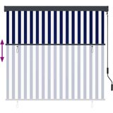 vidaXL Vanjska Roleta Prugasti Plava i bijela 180 x 250 cm tkanina | shoptok.hr