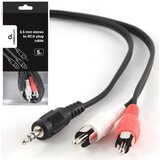 Gembird CCA-458-5M 3.5mm stereo plug to 2 phono plugs audio 5m kabal Cene