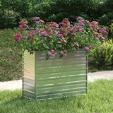vidaXL Povišena vrtna gredica 100 x 40 x 77 cm pocinčani čelik srebrna | shoptok.hr
