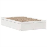 vidaXL Okvir kreveta bez madraca bijeli 135 x 190 cm masivna borovina | shoptok.hr