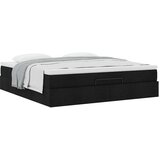 vidaXL Otomanski krevet s madracem crni 180x200cm od tkanine | shoptok.hr