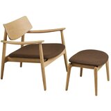 House Nordic Smeđa fotelja s naslonjačem za noge Olvera – | shoptok.hr