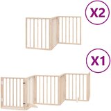 vidaXL Vrata za pse s vratašcima 12 panela sklopiva 600 cm drvo topole | shoptok.hr
